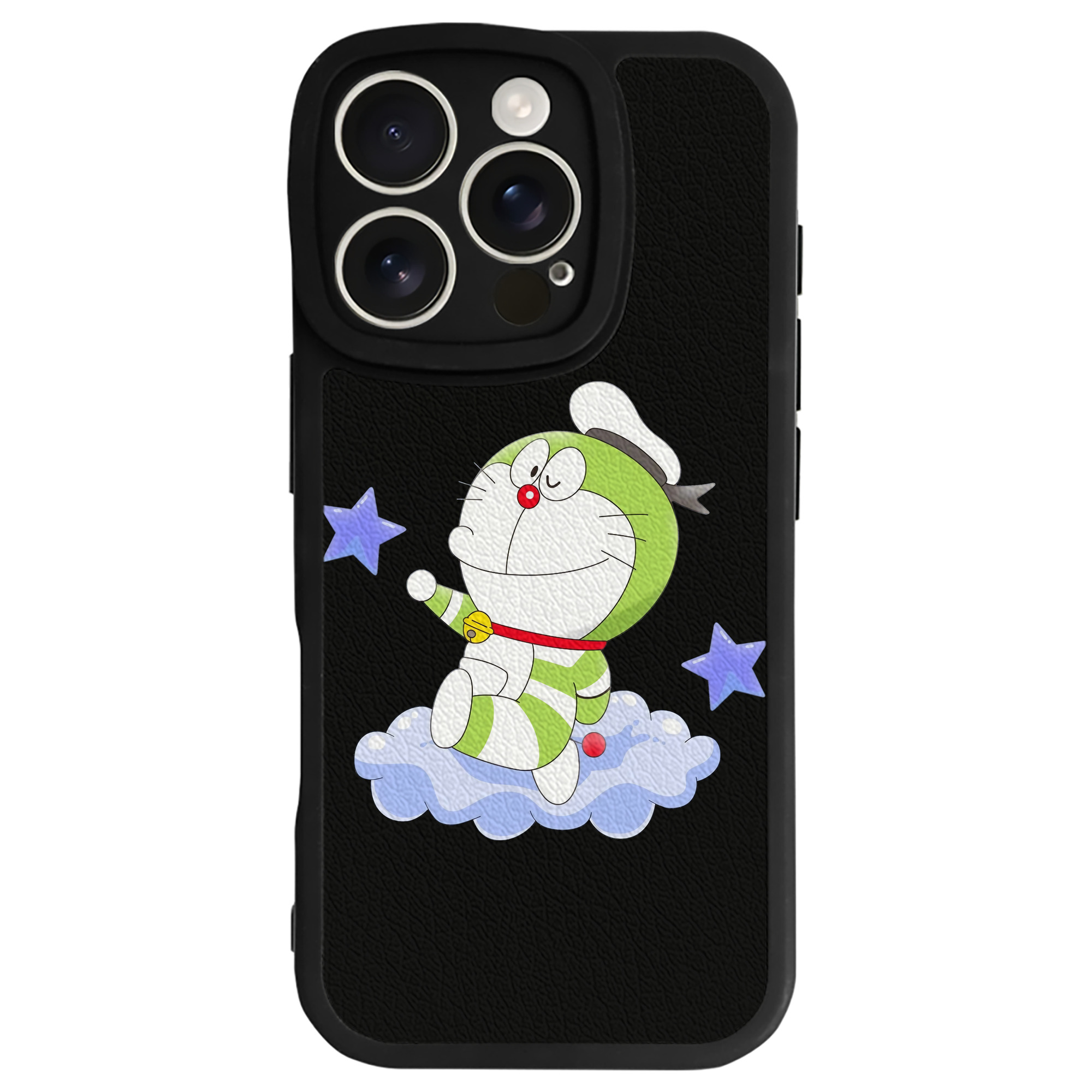 （画像用） ドラえもん Doraemon 【iPhone 16シリーズ対応】シリコンスマホケース（レザー調） 材質：シリコン